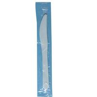Imports Medium Weight Wrapped Cutlery Knife White, Plastic | 1000/Case