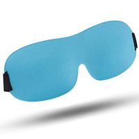 3D Sleep Mask,saillsen 3D Contoured Sleep Eye Mask, Comfortable & Super Soft Sleeping Mask with Adjustable Straps for Women & Men,with EarPlugs & Yoga Silk Bag,1 Pack Lake Blue