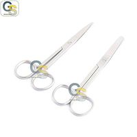 G.S 2 PCS OPERATING SCISSORS BLUNT BLUNT + SHARP SHARP STRAIGHT 5.5" VETERINARY LAB INSTRUMENTS BEST QUALITY