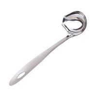 GUAngqi Stainless Steel Round Soup Spoons Table Dinner Seving Spoon,#1