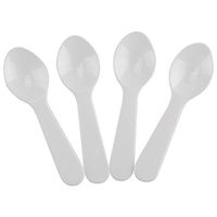 Mini White Plastic Taster Spoons - Case of 3,000