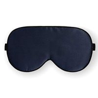 Maxfeel 100% Pure Silk Filled Eye Mask Sleeping Mask Sleep Masks Sleep Masks Sleep Aids Soft and Smooth Solid Colors Hand Washable Big Size 22 * 10cm (Dark Blue)