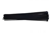 South Main Hardware 848848 21-in, 50-Pack, 120-lb, Black, Standard Nylon Cable Tie, UV, Piece