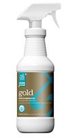 Santec Gold,Odor Eliminator and Stain Remover Spray, Enzyme Cleaner,Dog and Cat, Urine, and Smoke, Stain Cleaner for Carpets,Car interiors,Upholstery, Harder Surfaces Such as Tile, Cement, 32 Ounce