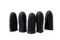 Black Static Dissipative Finger Cots, 14 Mil Thick, Small (Pack of 100) - Case of 10 Bags