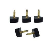 6 Pairs Black U Shaped High Heel Tips Replacement Stiletto Shoe Repair Heel Caps Cover Heel Pin Taps Dowel Lifts Replacement for Women Lady Girls Size 10mm x 10mm (Thick Pin-3mm)