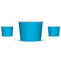 8 oz Paper Ice Cream Cups - 1,000 / Case (Blue)