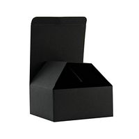 RUSPEPA Recycled Cardboard Gift Boxes - Small Gift Box with Lids for Bracelets, Jewelry and Small Gifts - 4"X4"X2" - 30 Pack - Black