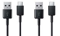 Samsung | Two USB-C Data Charging Cables for Galaxy S9/S9+/Note 8/S8/S8+ - Black EP-DG950CBE