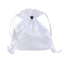 BESTOYARD Wedding Bags Satin Money Bag Bridal Bridesmaid Dolly Bag Handbag (White)