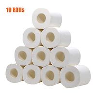 DEYIOU 10 Rolls Soft White Toilet Paper, 3 Ply Home Toilet Tissue Roll Pack Paper Towels Tissue