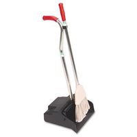 Unger Ergo Dustpan [with Broom] - Aluminum Handle - Black Silver Redhandle