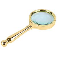 ZH Handheld Metal Magnifier 10x Lens Old Man Reading Jewelry Identification HD Enlargement Mirror