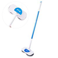 Brigii Electric Mop and Window Cleaner in One, 360 Rotation Cordless Mop for Hardwood,Vinyl,Tile,Laminate Floor Cleaning,Ligthweight Power Floor Polisher with Microfiber Cleaning Pads-X180 Blue