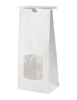 BAP 1 LB White Paper Bag with Window, Tin Tie (100 pcs)