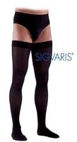 Jobst UltraSheer Thigh High - Firm Compression 20-30mmHg S Petite, Silicone Lace Band Silky Beige