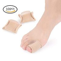 HAIHF 10 Pcs Bunion Corrector Toe Straightener,Standing Straight Hammer Tube Sleeve Protector with Gel Separators Big Toe Pad for Hallux Valgus Toe Alignment