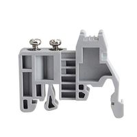 10 Pcs E/UK DIN Rail Terminal Blocks End Stopper Bracket Fit for 35mm Width Rail - Gray