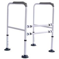 CUUYQ Bathroom Safety Frame, Toilet Safety Rails Stand Alone Toilet Safety Frame Toilet Handrails Grab Bar Bathroom Toilet Handrails Fits All Toilets,A