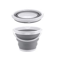 10L Premium Collapsible Bucket - Portable Fishing Water Pail - Space Saving Bucket for Washing Dishes and Person During Camping, Hiking and Home