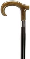 Men Derby Hook Cane Black Maple Shaft, Horn Handle  -Affordable Gift! Item #HAR-9120131