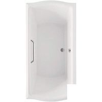 Toto ABY784N#12YPN Clayton Soaker with Grab Bar, 6', Sedona Beige\Polished Nickel