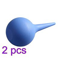 Healifty Air Blower Pump Dust Cleaner Rubber Suction Ear Syringe Bulb Ear Washing Squeeze Bulb Laboratory Tool 2pcs(Blue)