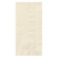 Hoffmaster 010389 Greek Key Embossed Decorator Dinner Napkin, 3 ply, 1/8 Fold, 17" Length x 17" Width, Ecru (Case of 600)