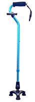 FlexTIP TLC Walking Cane (Light Blue) - Premium Cane with Clip-on LED Flashlight, Self-Standing – Triple Action Design: Absorbs Shock, Bends, Rotates - Soft Foam Handle, Lightweight, Adjustable
