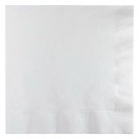 Creative Converting Touch of Color 2-Ply 50 Count Paper Dinner Napkins, White