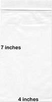 BNY Corner 2 Mil 4x7 Clear Plastic Zip Lock Bags, 4" x 7" Reloc Bag - 100 Counts