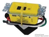 Power Entry Connector, 20 A, Yellow, 120 V