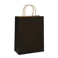 BagDream Gift Bags 10x5x13 Kraft Paper Bags 25Pcs Paper Shopping Bags, Mechandise Bags, Retail Bags, Party Bags, Black Paper Gift Bags with Handles, 100% Recycled Paper Bags