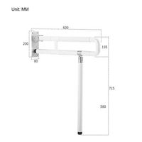 He Xiang Firm Grab Bar Bathroom Support Handle Handrail stainless steel Non-slip Bathroom Armrest Elderly Bathroom Handle Bathtub Handrail (Color : Silver)