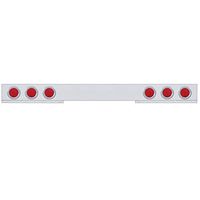United Pacific Chrome 1 Piece Rear Light Bar w/Six 4" Lights & Bezels