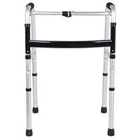 Jonigo Aluminum Alloy Old Walker Elderly Assisted Walking Frame Booster Walker Walker Four-Legged Walking Stick Wheel Walker Single Curved Walker