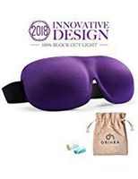 Eye Mask for Sleeping, Woman Sleep Mask, Patented Design 100% Blackout Eye Mask, 3D Contoured Comfortable Eye Cover & Blindfold, Great for Travel/Nap/Night's Sleeping (Medium-Purple)