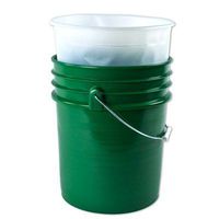 5 Gallon Polypropylene Pail Insert with 2.7° Taper - 11.25" Dia. x 14" H (6 Inserts)