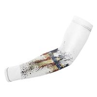 Sincerity First Retro American Flag Eagle UV Protection Cooling Arm Sleeves for Sports Golf Men Women