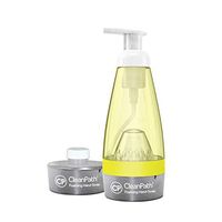CleanPath Foaming Hand Soap Kit - Reusable Soap Dispenser + 2 Refill Pods, Bee Spring Scent, Yellow Dispenser, Makes 12 Bottles/144 oz.
