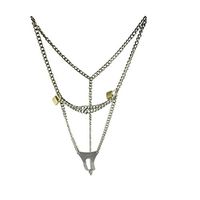 HZS Women's Metal Stainless Steel Invisible Chāstity Belt Pants Device Fun Toys for Women T-Shirt