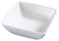 Yanco FU-004 Fuji 4" Square Bowl, 8 oz Capacity, Porcelain, Bone White, Pack of 36