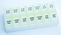 Ezy-Dose 7-Day AM/PM Pill Reminder, Colors Vary - Pack of 3
