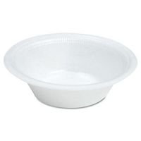 DART 12BWWQRPK Foam Bowl, 12oz, White, 125/Pack