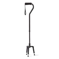 Medline Smooth Walker Walking Cane, Black