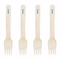 Dress My Cupcake Natural Wood 500-Pack Candy Buffet Forks DIY Kit, Love, Peacock Blue