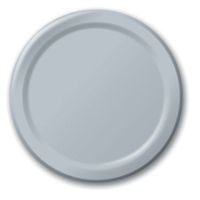 Creative Converting Touch of Color 24 Count Paper Banquet Plates, Shimmering Silver