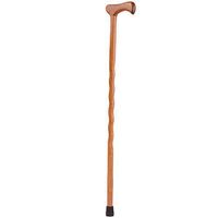 Handcrafted Wood Walking Cane - Made in the USA by Brazos - Twisted Laminated Mesquite - 40 Inches