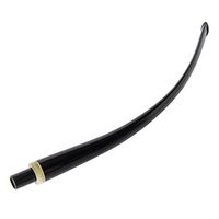 OLD FOX Churchwarden Bent Pipe Stem Replacement with Horn Ring for Briar Rosewood Ebony Wooden Tobacco Pipe BE0136