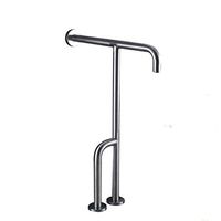 Limaomao Toilet Safety Rails T-Shaped Toilet Bracket Toilet Flip Handle Safety Bar Stainless Steel Handrail Protection Armrest Support Safety Railing Folding Auxiliary Handle